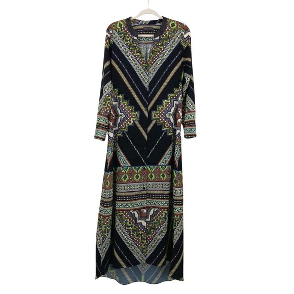 Hale Bob Geometric Print Maxi Dress Size Small Multicolor - Picture 2 of 14